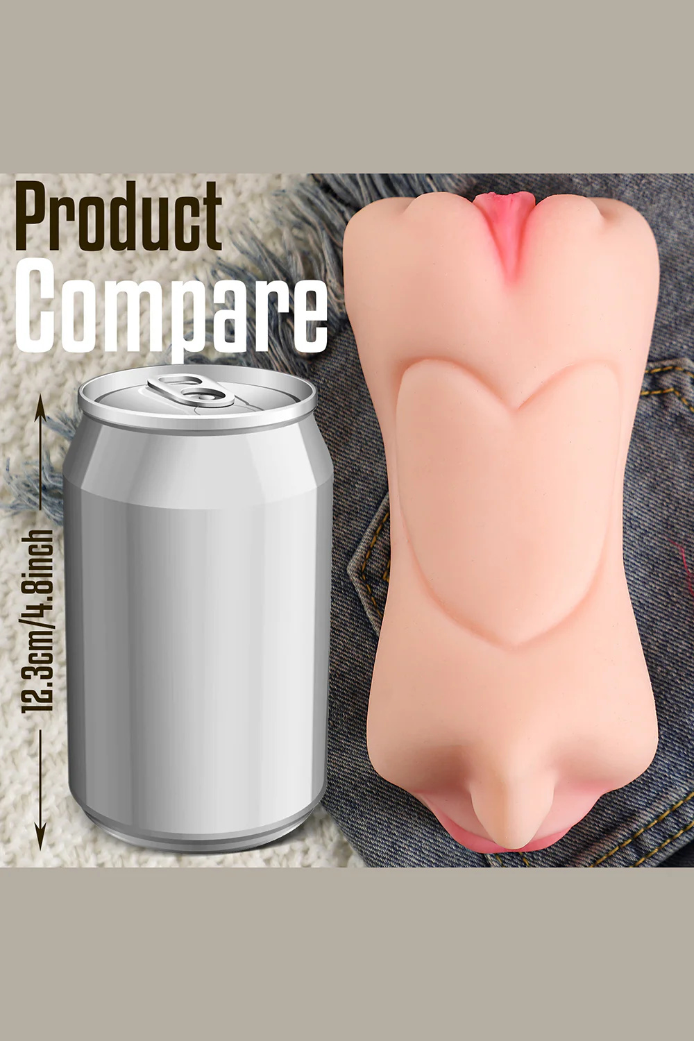 Eseld TPE Pocket Pussy Super Cheap Sex Doll Torso With Vaginal & Oral Sex Portable Masturbator