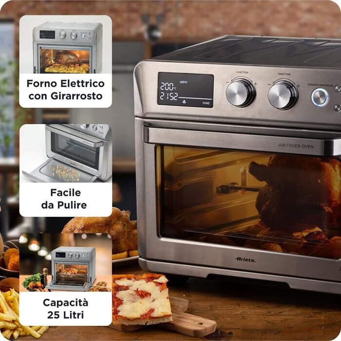 ARIETE - Friggitrice ad aria 4629/11-acciaio inossidabile