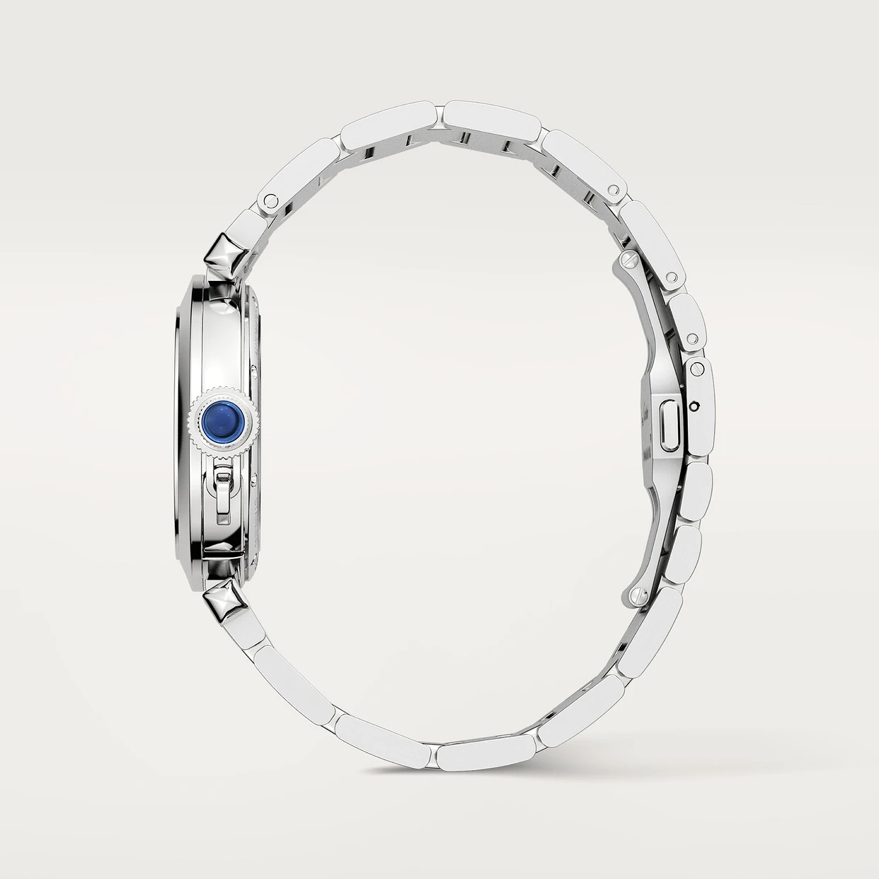 Pasha de Cartier watch 35 mm silvered flinqué dial - United Luxury