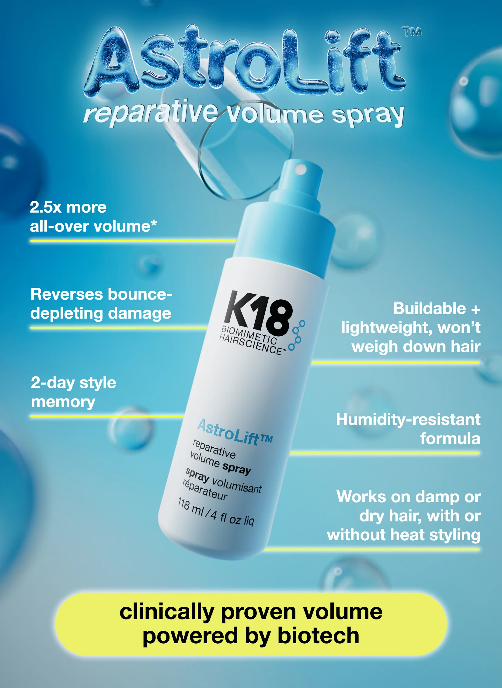 AstroLift™ reparative volume spray 4oz