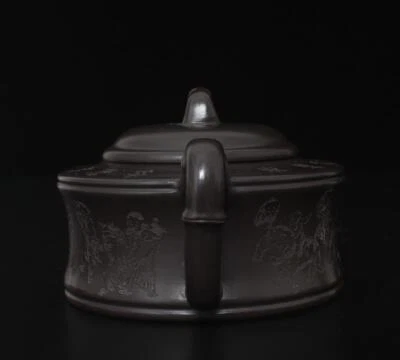 Zhu Zexiang Signed Old Chinese Handmade Yixing Zisha Teapot w/kids