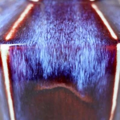 48CM Yongzheng Signed Chinese Jun Kiln Yaobian Glaze Vase w/pomegranate N3996