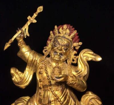 39CM Old Chinese Bronze Statue Buddha N1728