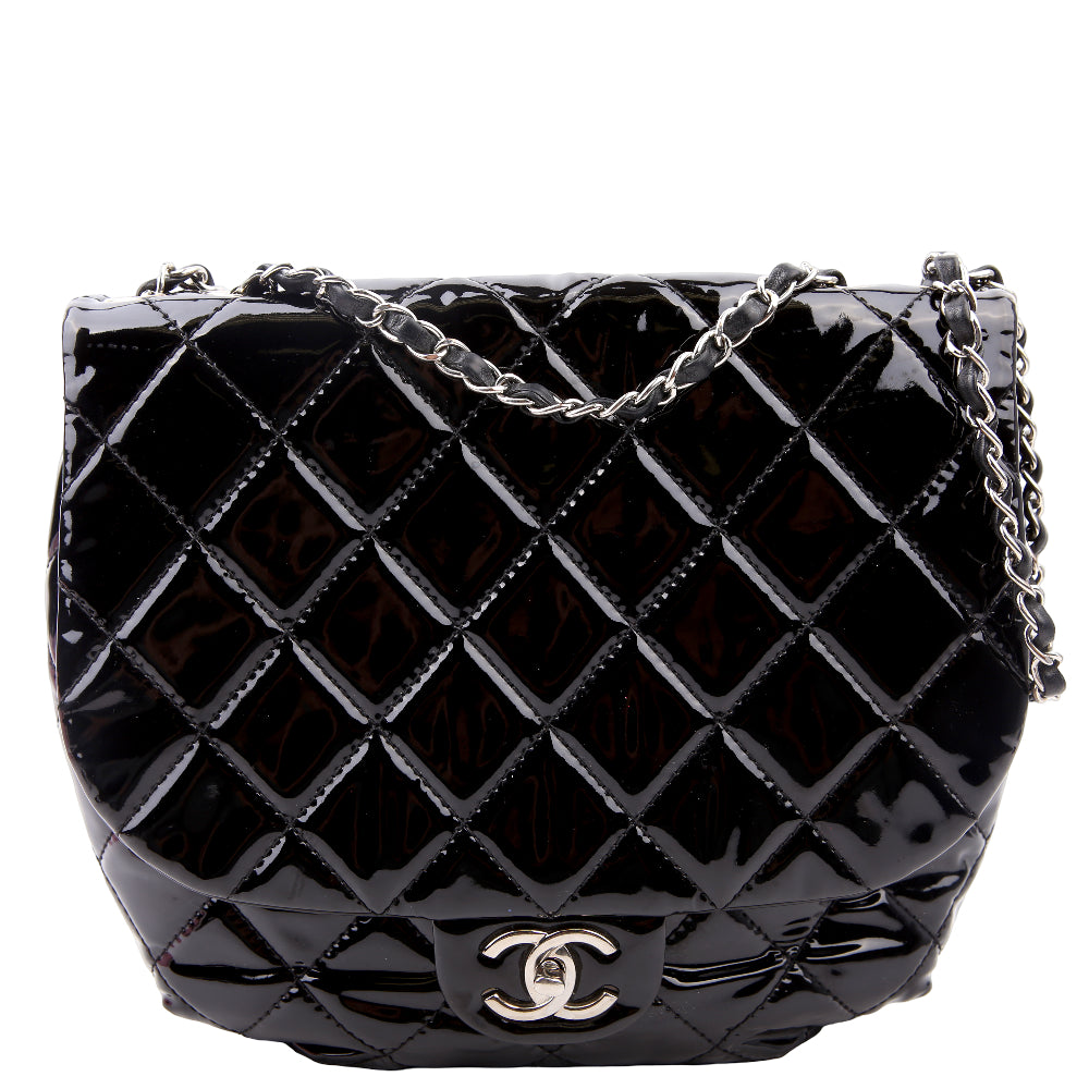 CHANEL CC Bubble Quilted Flap Bag Black