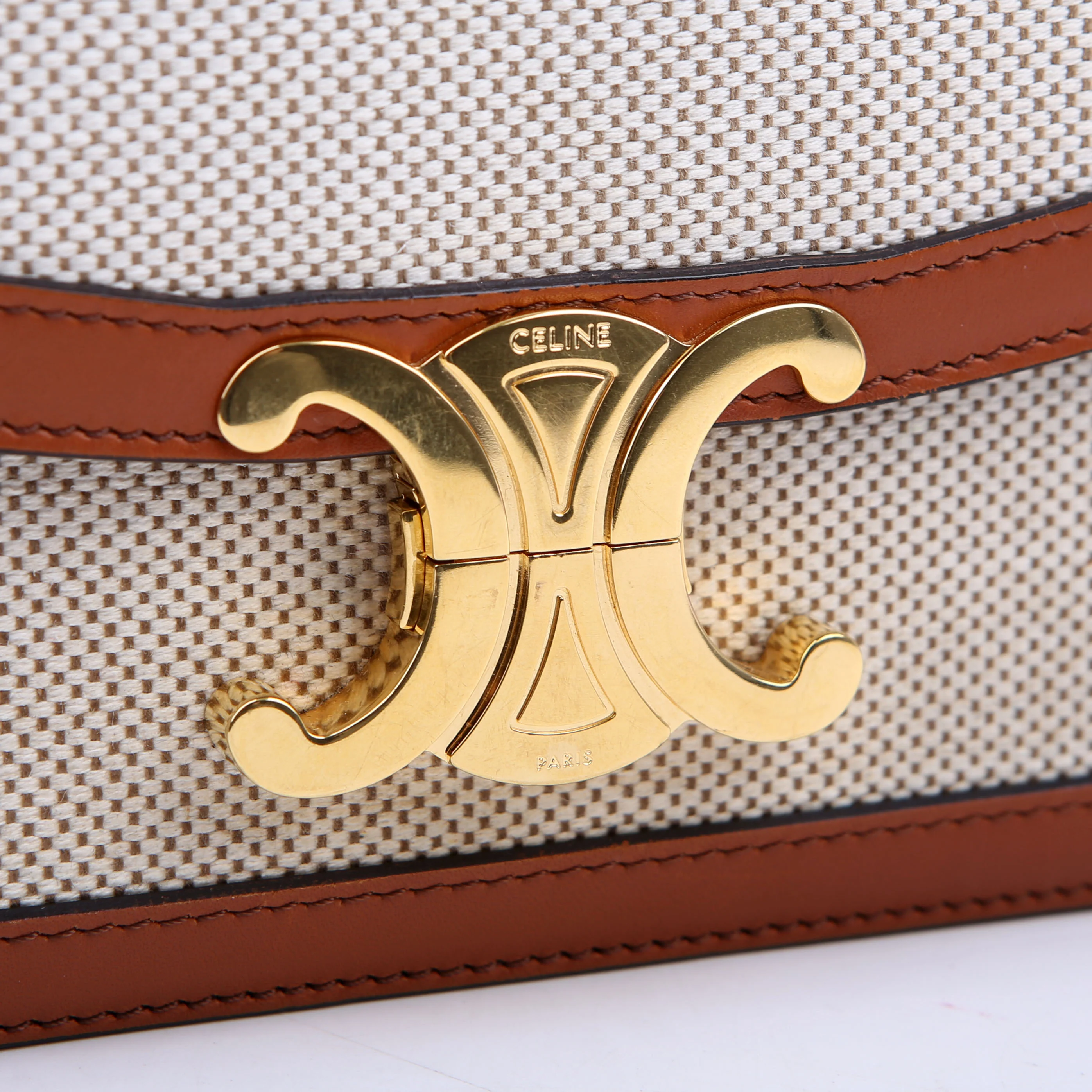 Teen Triomphe Bag Triomphe Canvas/Calfskin Brown