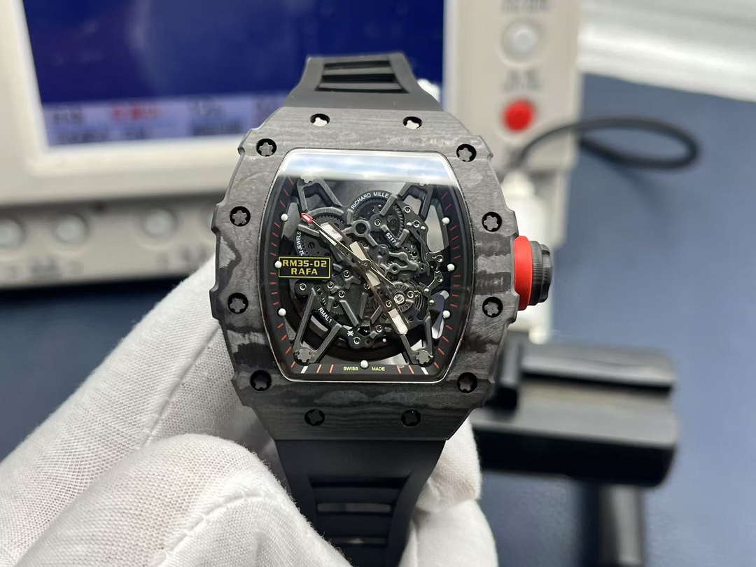 【7A Quality】Richard Mille RM 35-02 Rafael Nadal Black NTPT Carbon Watch