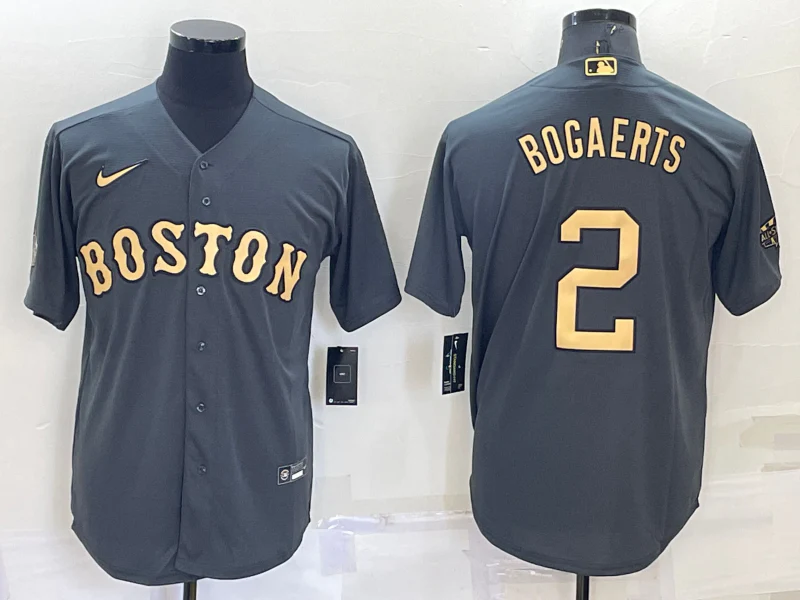 Men's Boston Red Sox Xander Bogaerts #2 Gray Replica Player Jersey