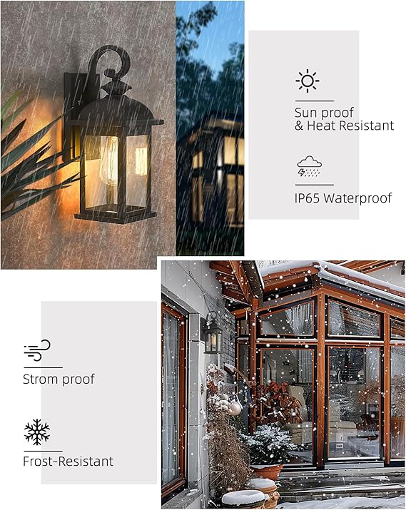 YARDLUME Outdoor Wall Sconce, 15