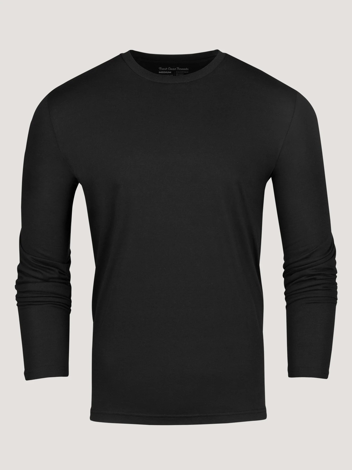 Black Long Sleeve Crew Neck