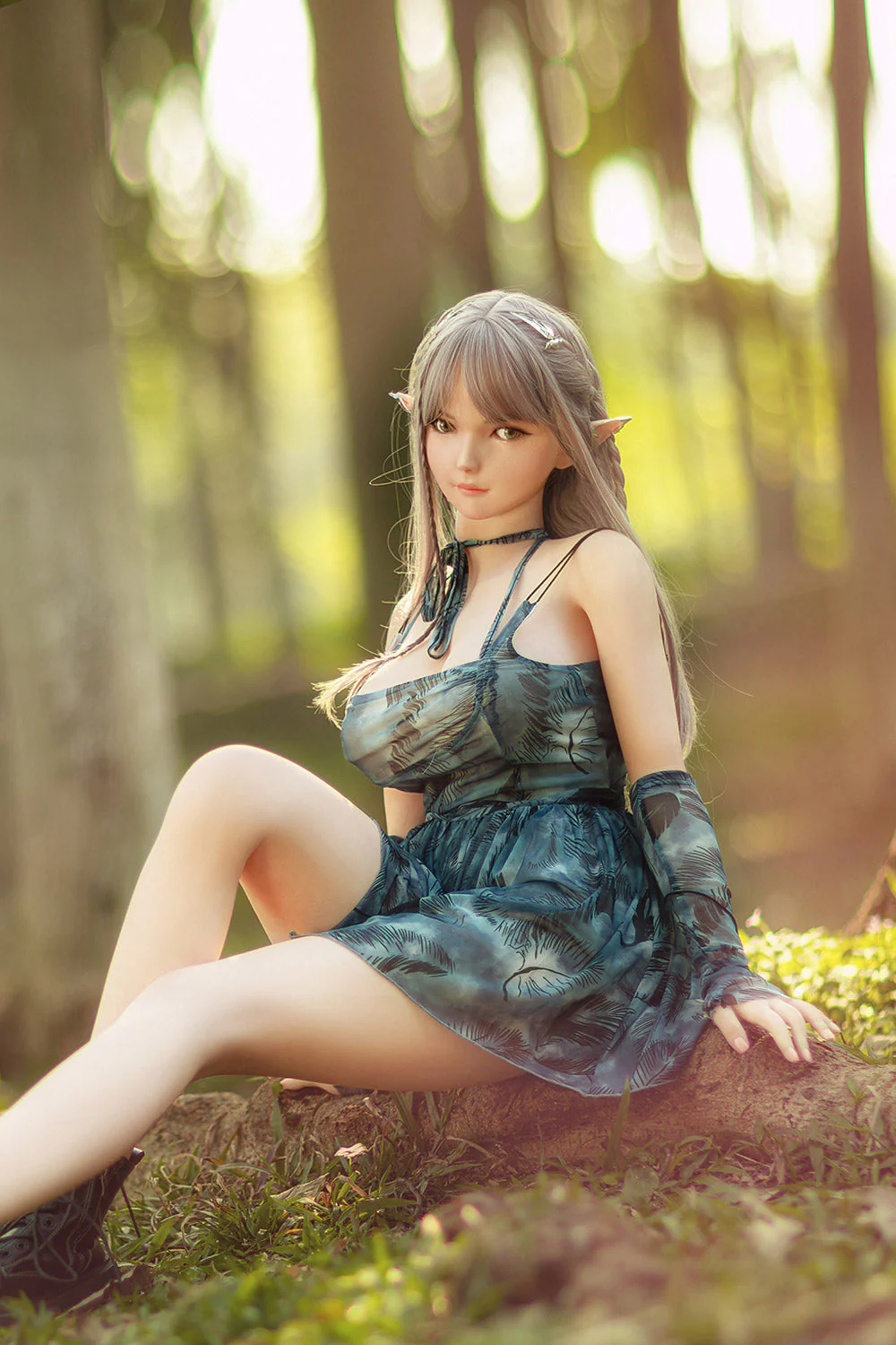 RIDMII Aggie Unique Design 5ft34/ 163cm App-Controlled Silicone Head TPE Body ELF Hentai Sex Doll