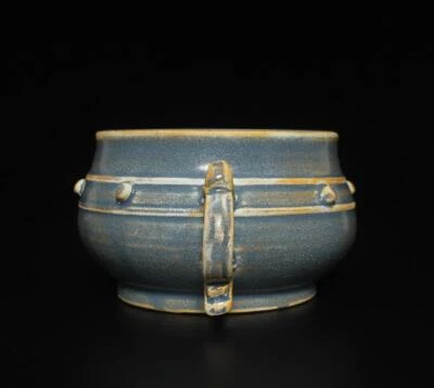 Old Chinese Ru Yao Ru Kiln Incense Burner w/dragon ear