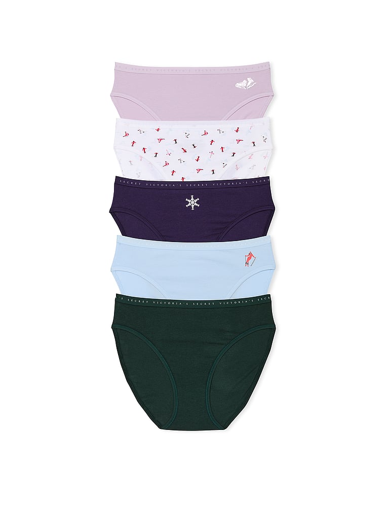 Victoria's Secret 5-Pack Stretch Cotton High-Leg Brief Panties Smooth
