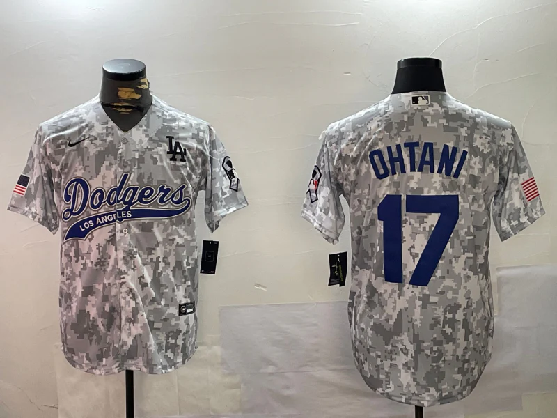 Men's Los Angeles Dodgers Shohei Ohtani #17 Arctic Camo 2024 Salute to Service Limited Jersey