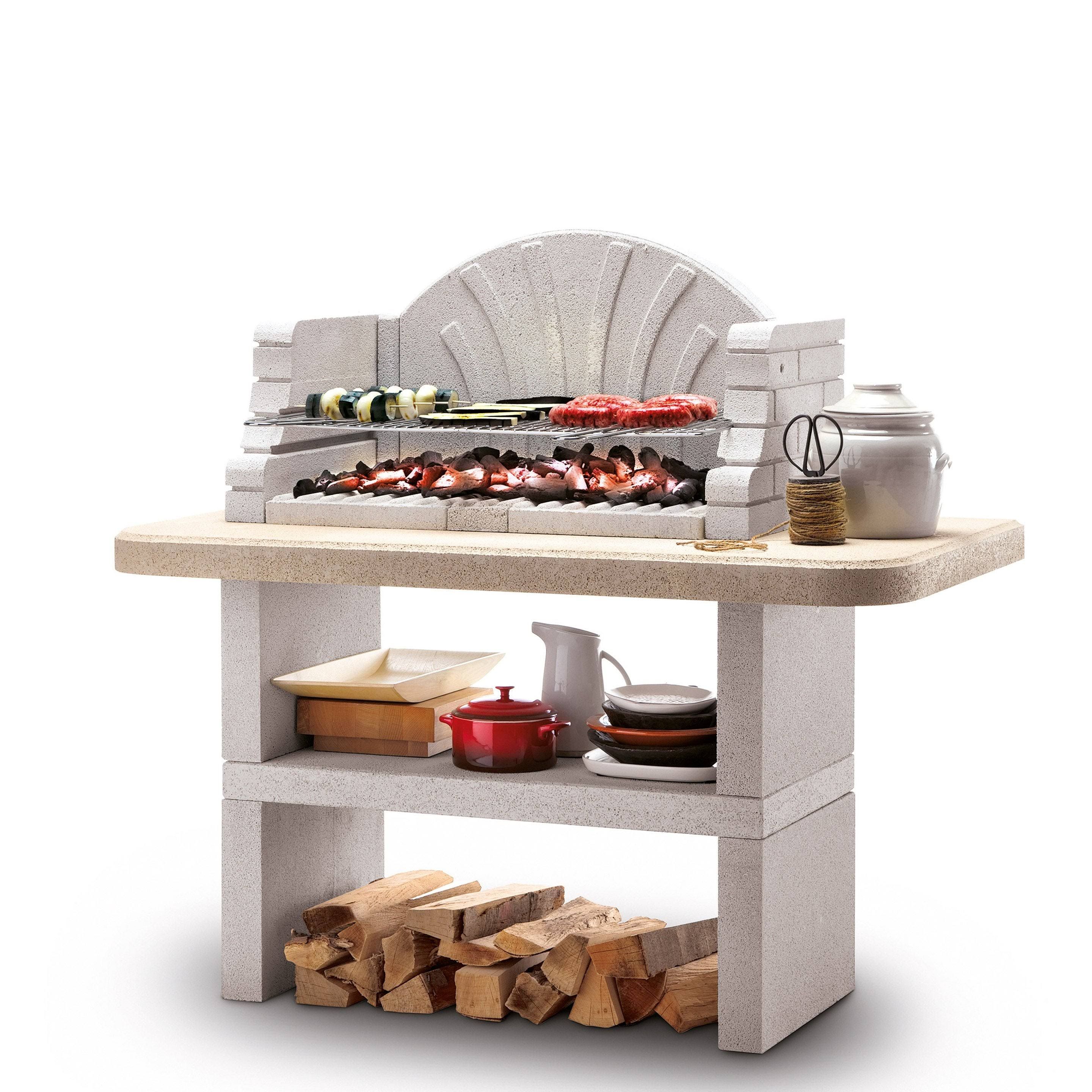 Palazzetti St. Tropez Barbecue in cemento a legna e carbone