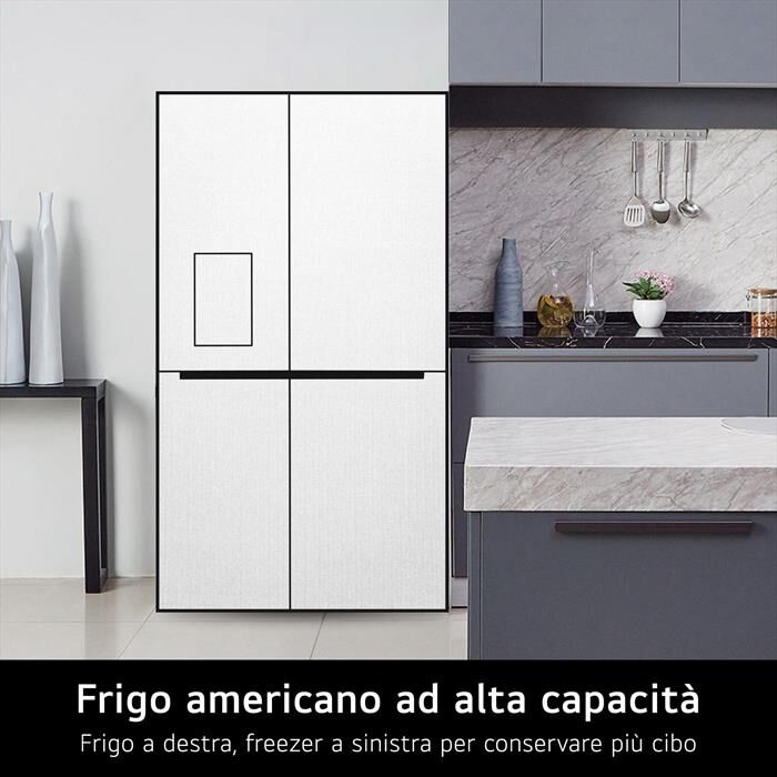 LG - Frigorifero side by side GSLE91EVAC Classe C-Essence Black Steel