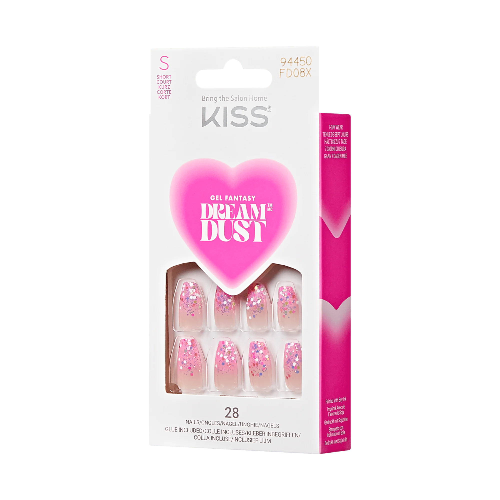 KISS Gel Fantasy Dreamdust Press On Glue Nails - Courage