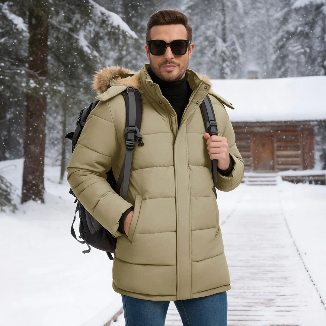 Men's Windproof Water Repellent Winter Parka Jacket