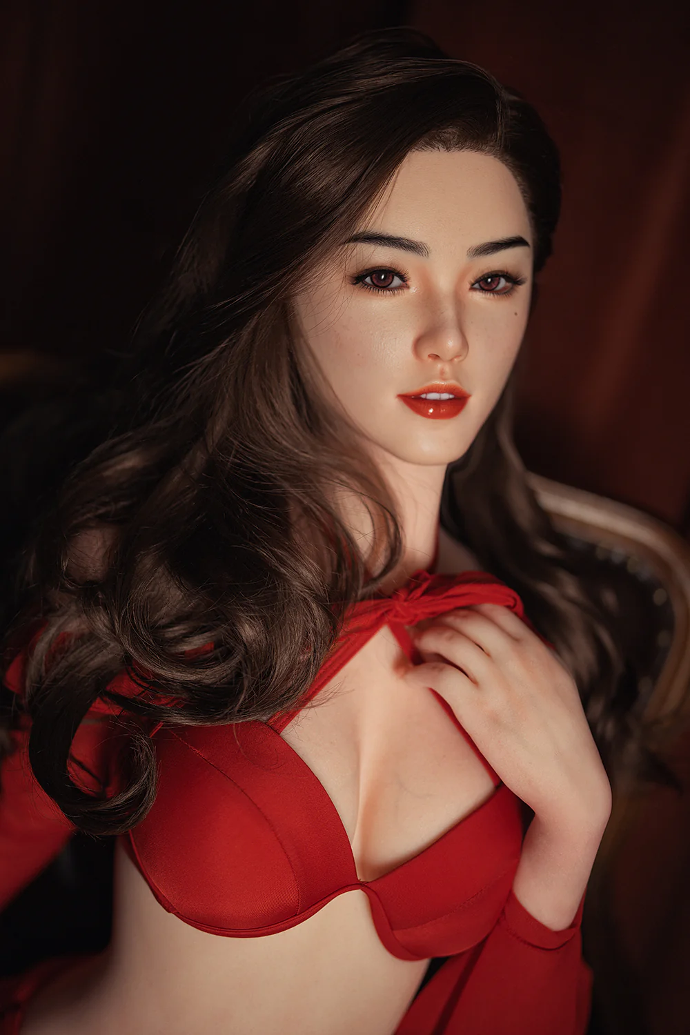 US Stock - RIDMII Louisa Unique Design 5ft45/ 166cm K51 Hard Silicone Head TPE Body Realistic Asian Sex Doll Free 2nd Head