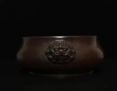 Ming Xuande Signed Old Chinese Bronze or Copper Incense Burner w/lion ear