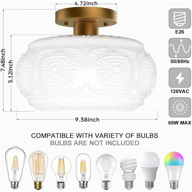 CIELUME Semi Flush Mount Ceiling Light