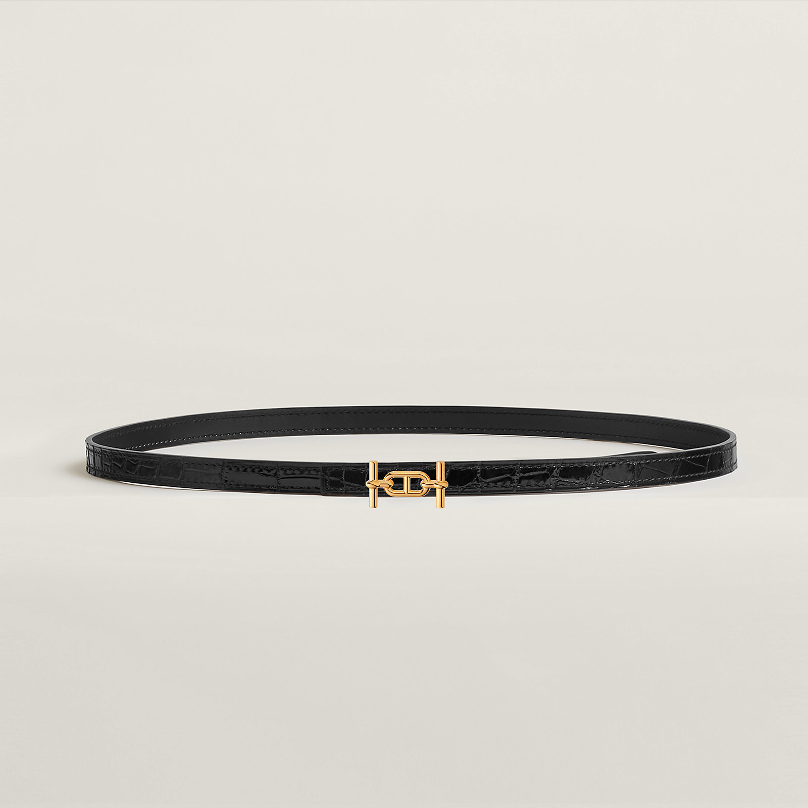 Ancre belt buckle & Leather strap 13 mm