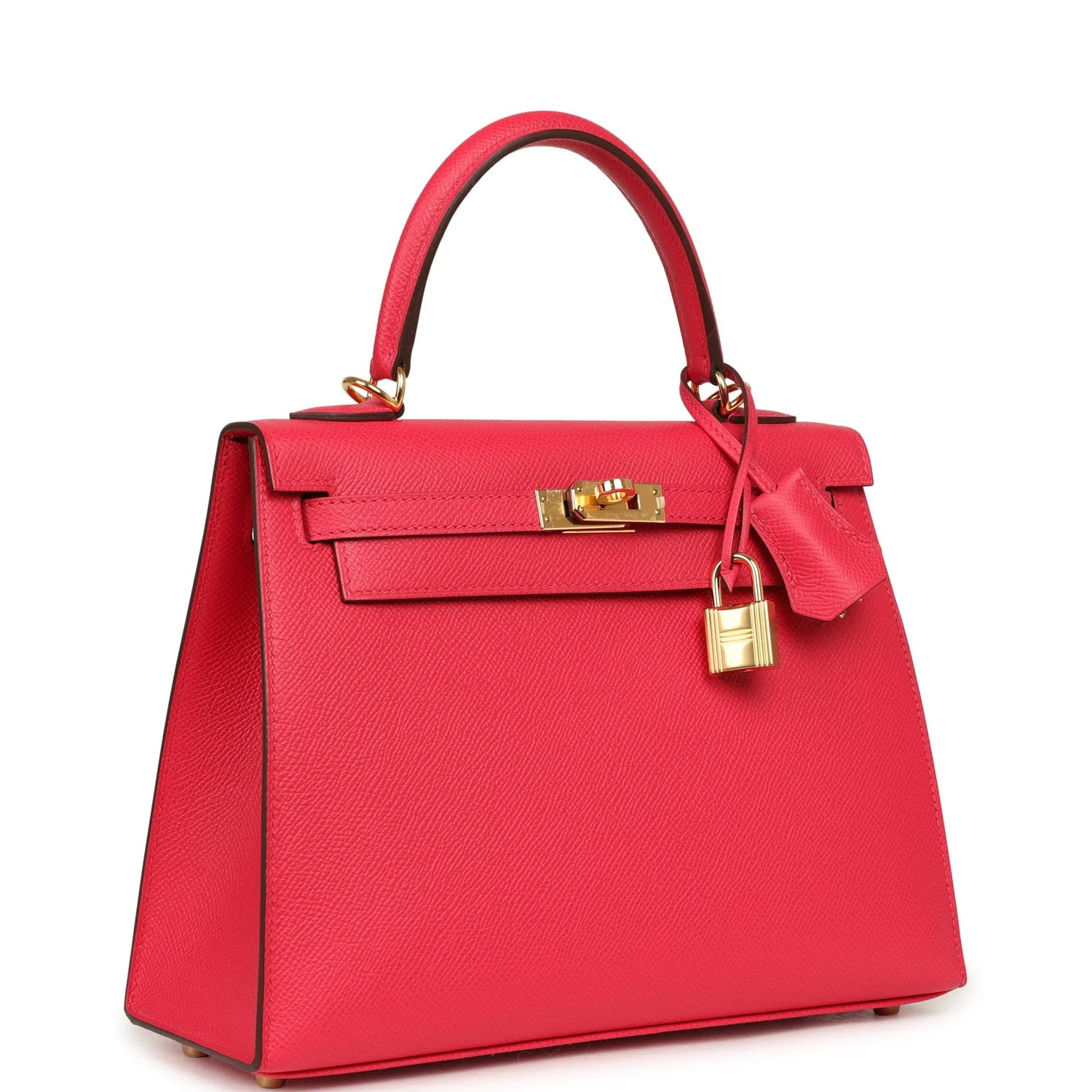 HERMÈS Kelly Sellier 25 Rose Extreme Epsom Gold Hardware