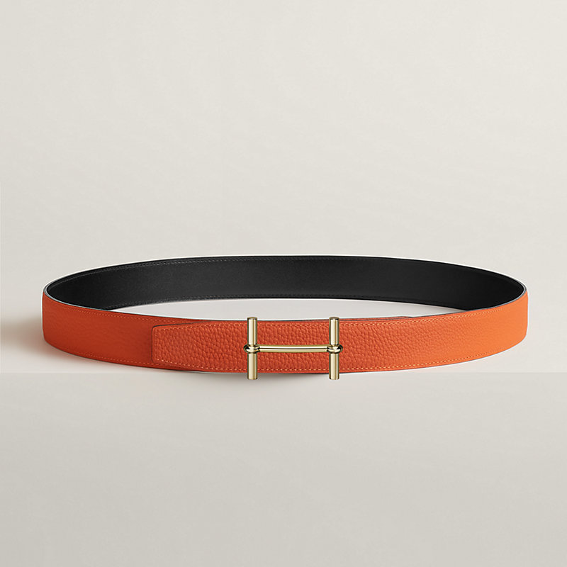 H d'Ancre belt buckle & Reversible leather strap 32 mm