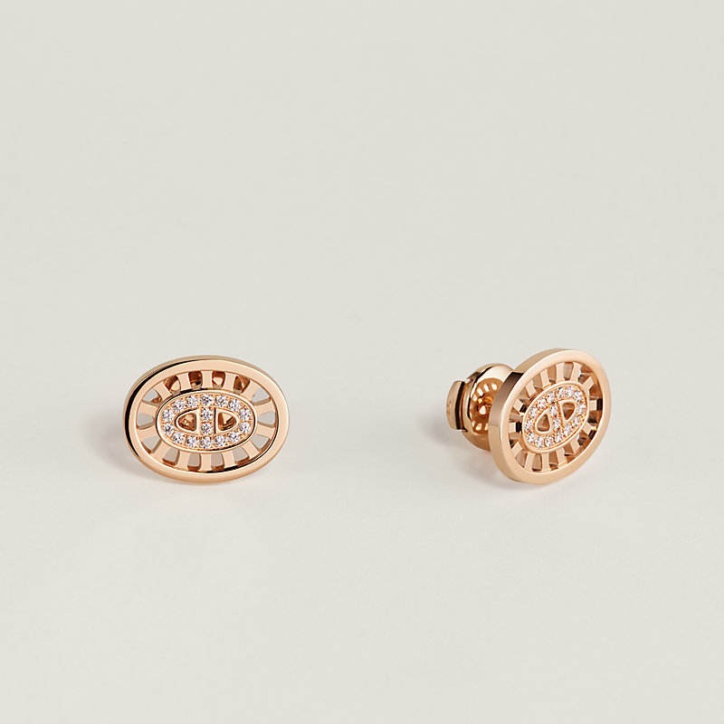 Chaine d'ancre Divine stud earrings, small model