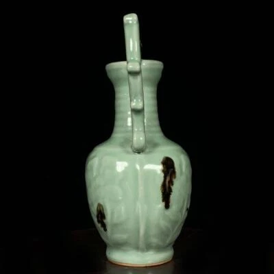 Old Chinese Longquan Yao Longquan Kiln Vase w/dragon ear CK727