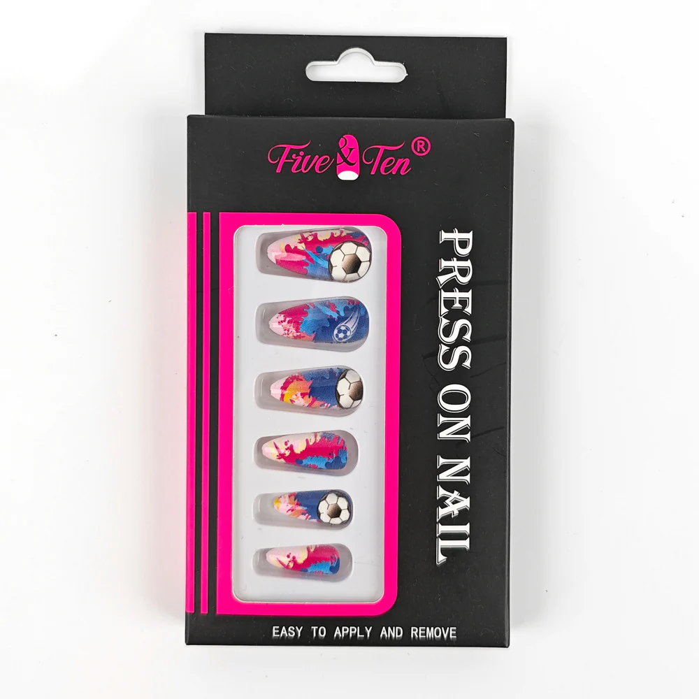 2026 World Cup Football Wearable Nail Art Designs for Brazil, Germany, and the USA, Fan Supportive, Waterproof, Durable, Easy to Apply and Remove