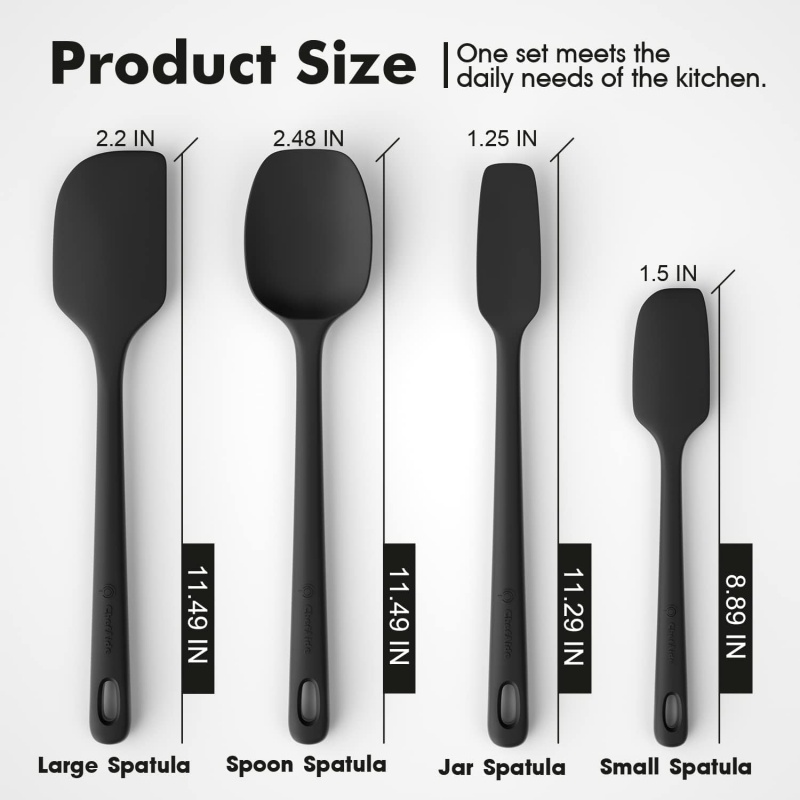4 Pieces Silicone Spatula Set