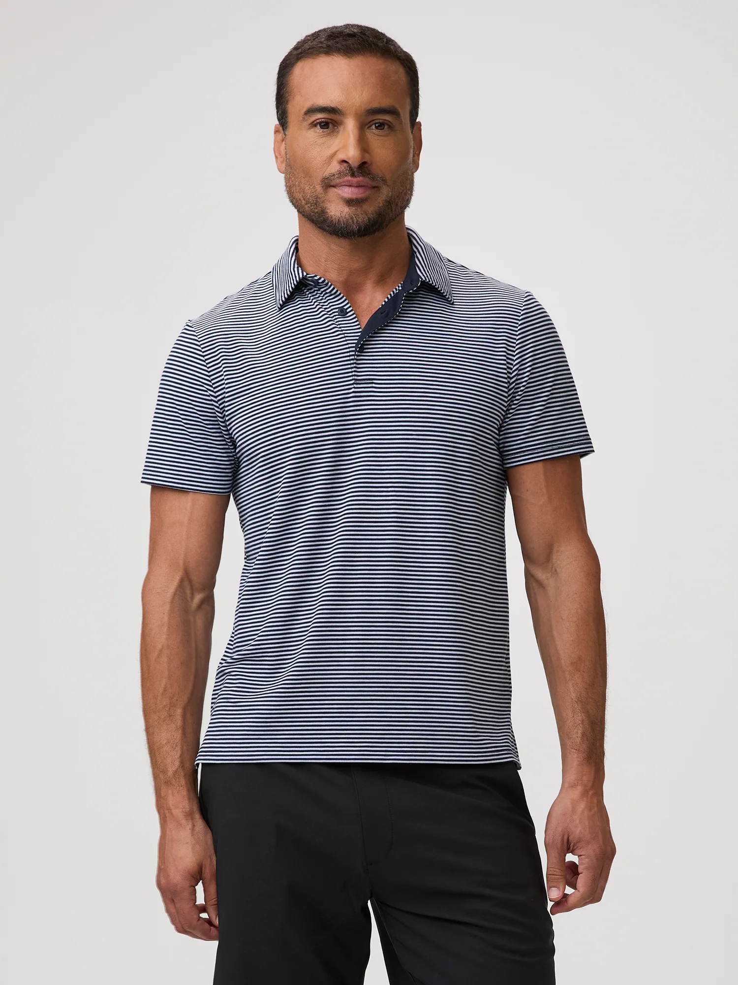 Blue Tones Striped Performance Cool Polo 3-Pack