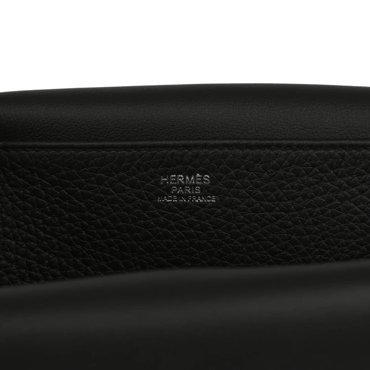 Hermes Halzan 25 Black Clemence Palladium Hardware