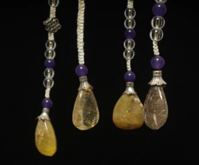 370G Fine Chinese Nephrite Jade Necklace Court Beats