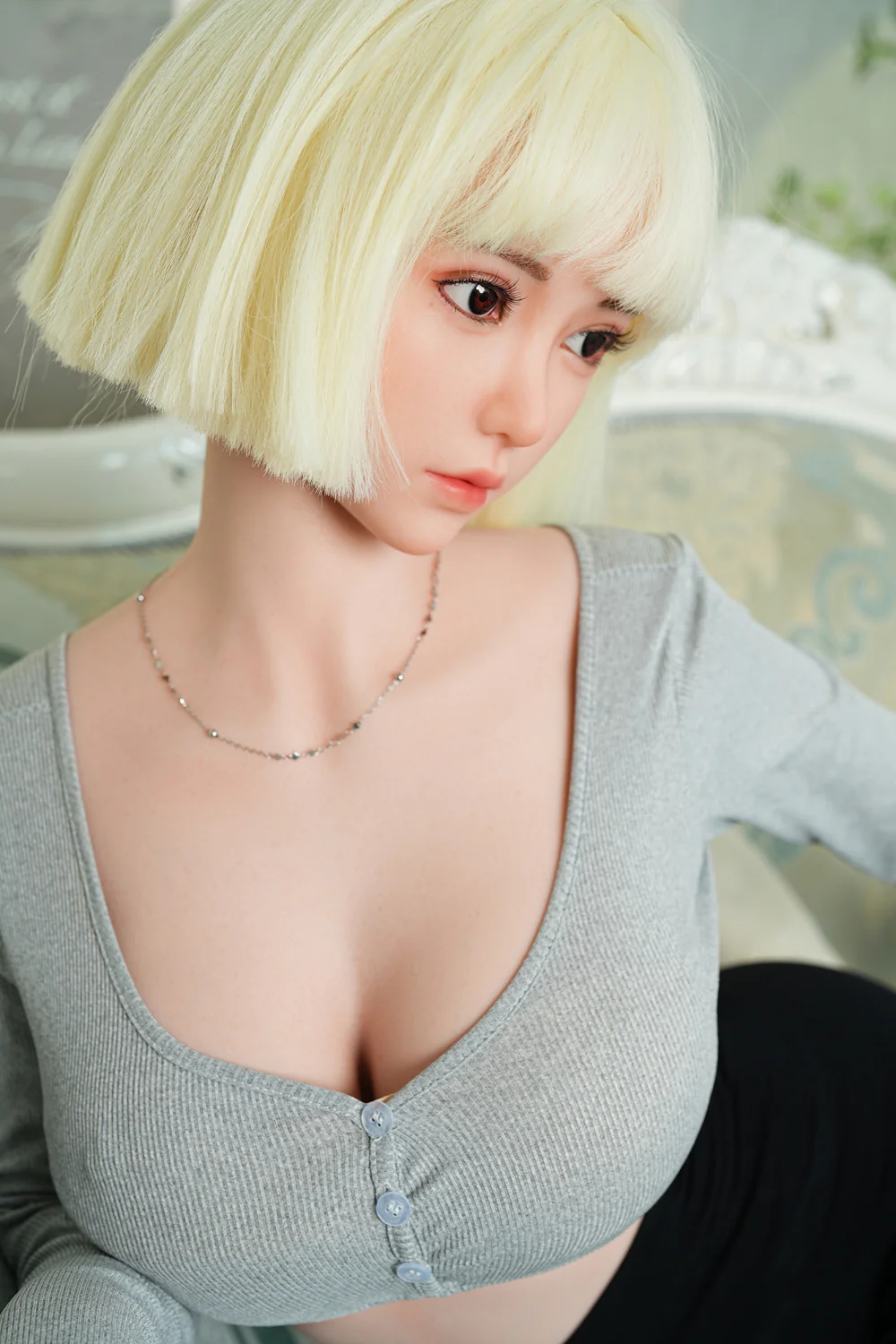 US Stock - Moe 5ft58/170cm #C39S Silicone Head + TPE Body Hot Asian Lady Love Doll Free 2nd Head