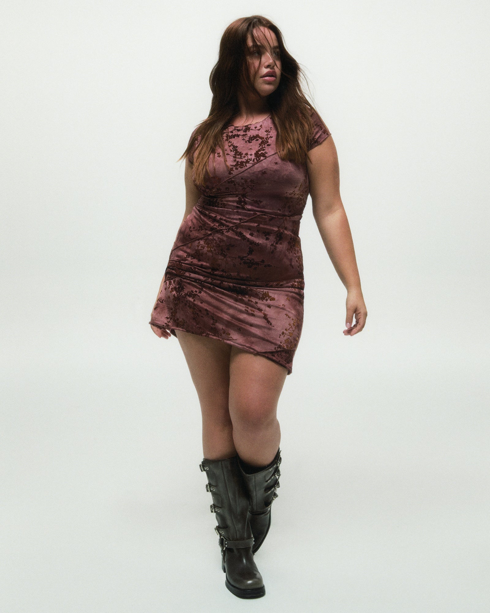 Rocky Brown Distressed Wide Calf