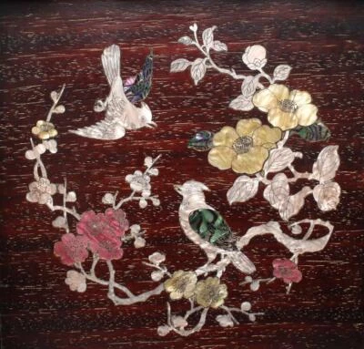 Old ChineseZitan Tea Dish Plate w/flower