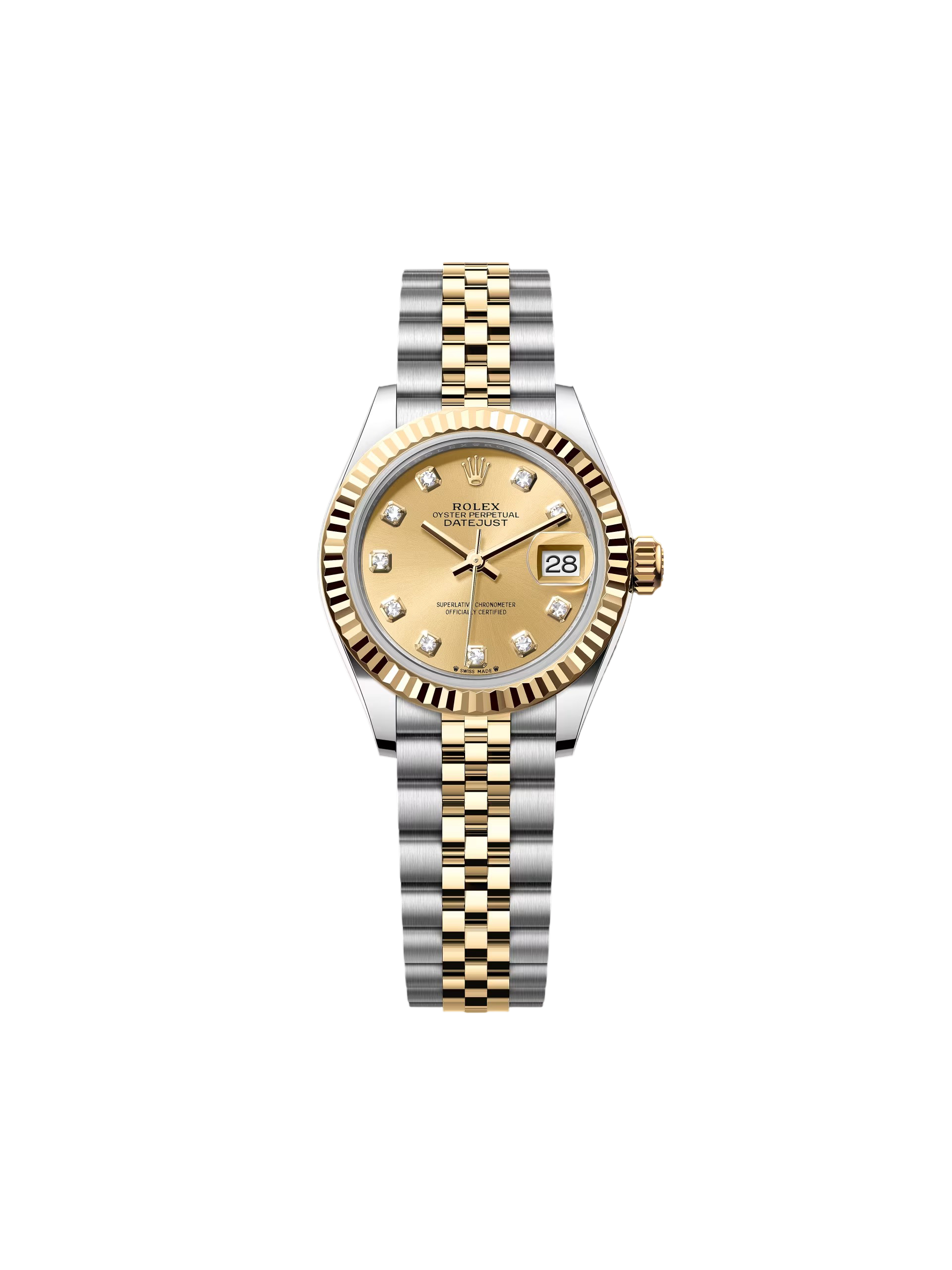 RLX Lady-Datejust 31mm 279173 Champagne Diamond Dial Oyster Bracelet