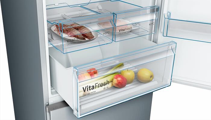 BOSCH - Frigorifero Combinato KGN49XLEA Classe E 203x70 cm-Metal look