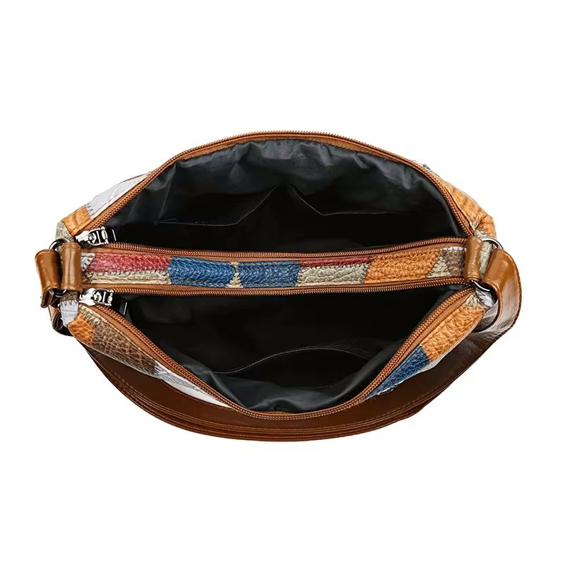 Women’s Elegant Vintage Crossbody Bag Trendy HandBag Fashion Multi-pockets Shoulder Bag All-match Retro Crossbody Bag for Daily