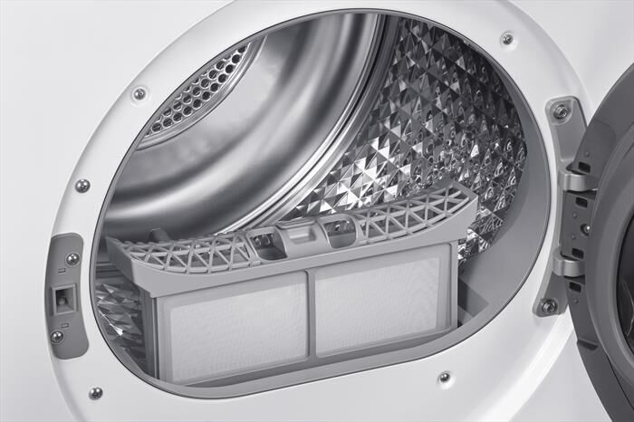 SAMSUNG - Asciugatrice DV90DG52A0AHET 9KG Classe C-Bianco oblò nero display silve