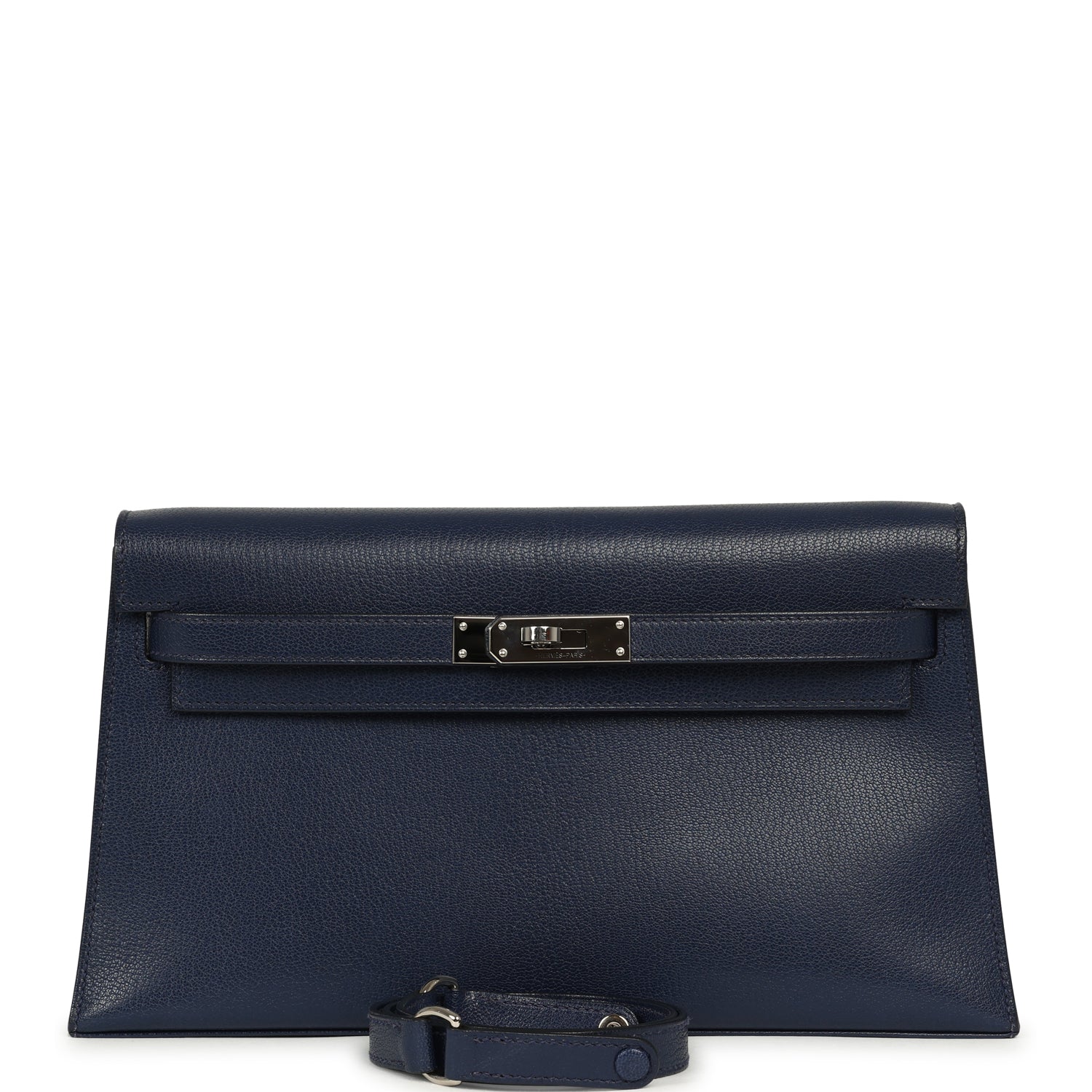 HERMÈS Kelly Elan Bleu Saphir Chevre Chamkila Palladium Hardware