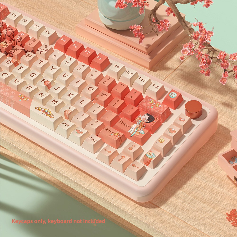Tang Dynasty Beauty Original PBT Keycap Set – Cherry Profile Full 5-Side Dye-Sub – 138/158 Keys