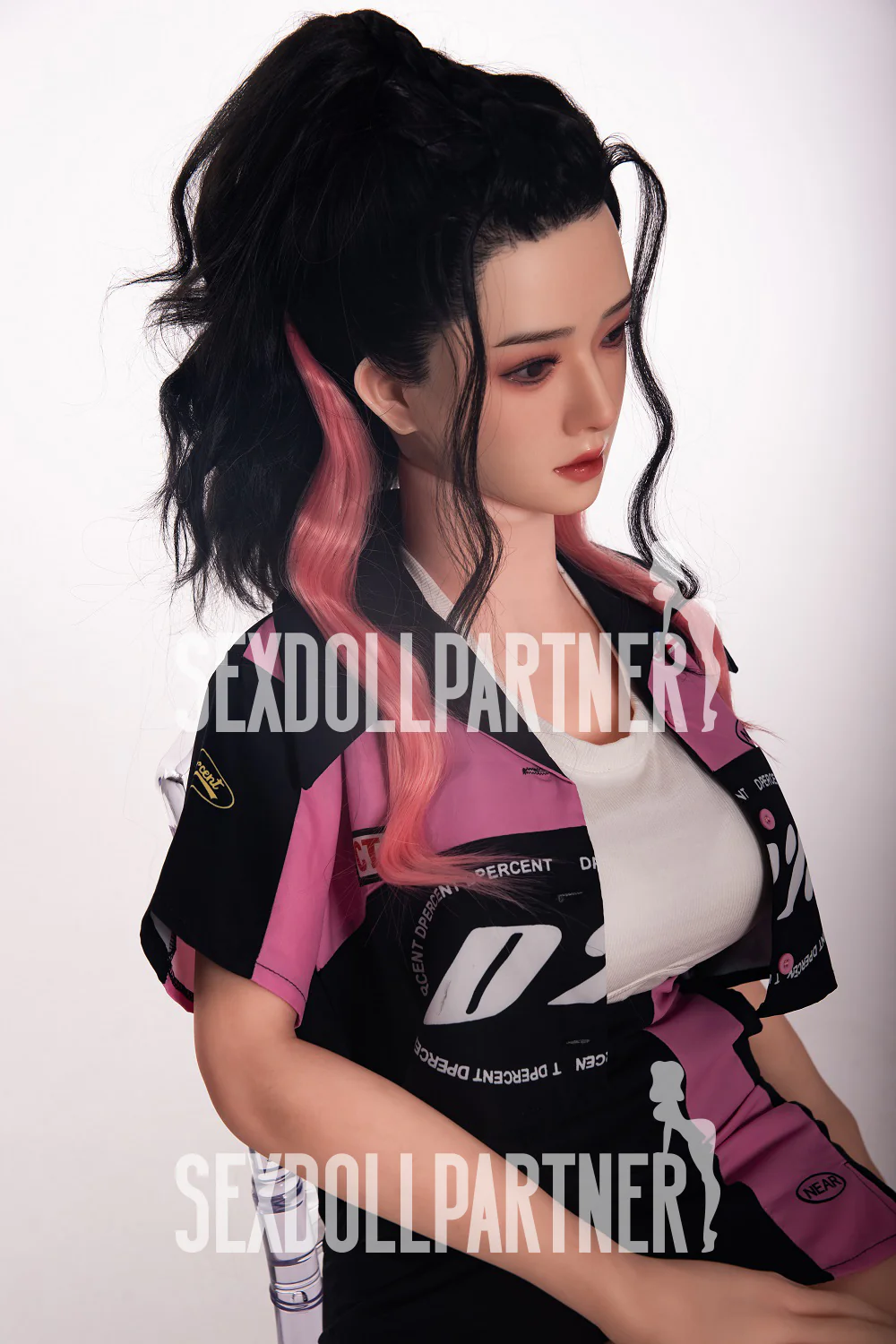 US Stock - RIDMII Muncey Plus 5ft34/ 163cm Unique Design Silicone Head TPE Body Lesbian Love Sex DollWith Dildo