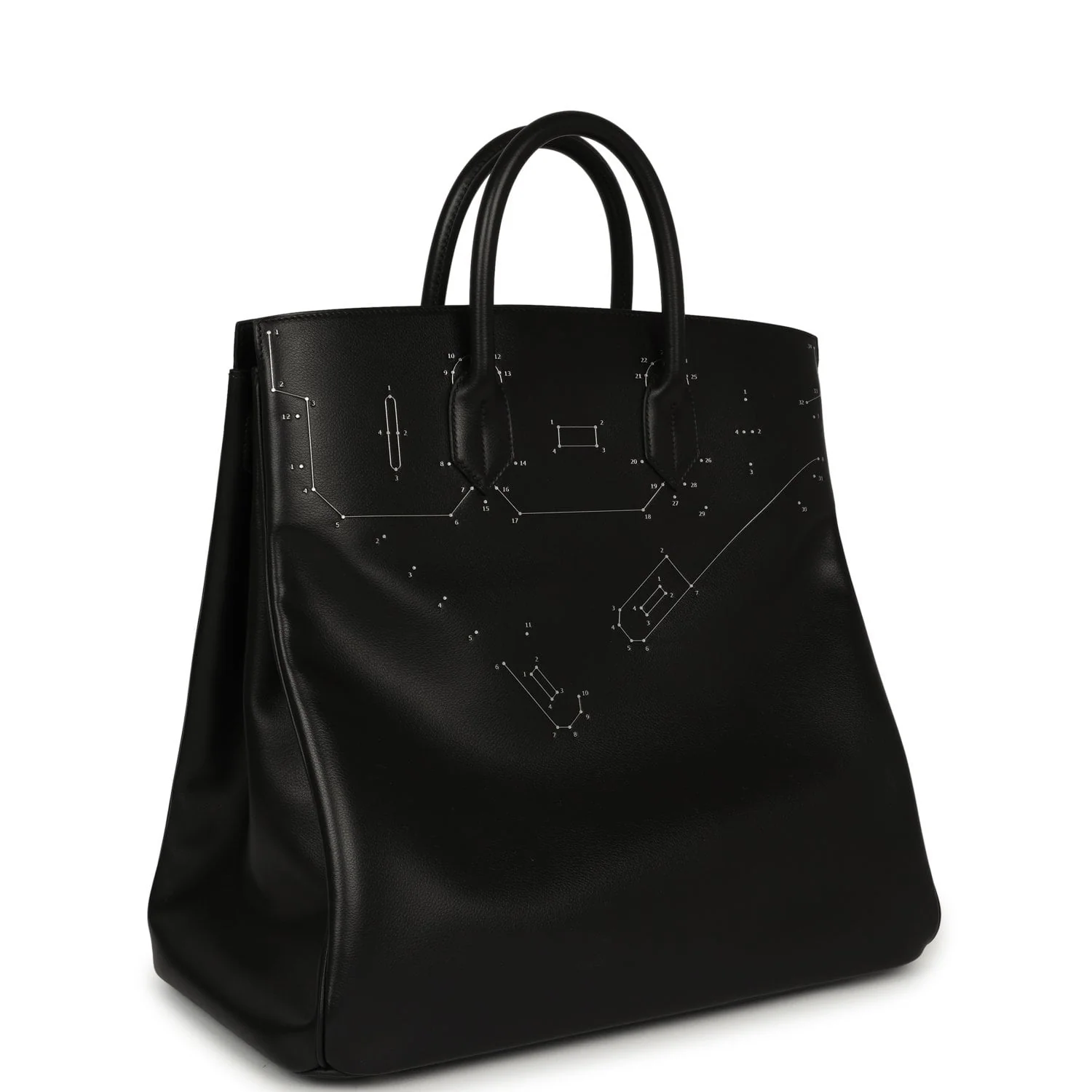 HERMÈS Birkin HAC A Relier 40 Black Evergrain Palladium Hardware
