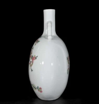 31CM Yongzheng Signed Old Chinese Colour Enamel Vase W/plum blossom N3226