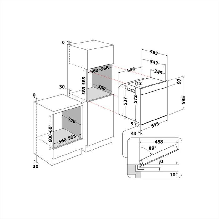 HOTPOINT ARISTON - Forno incasso elettrico FIT 834 AV HA Classe A