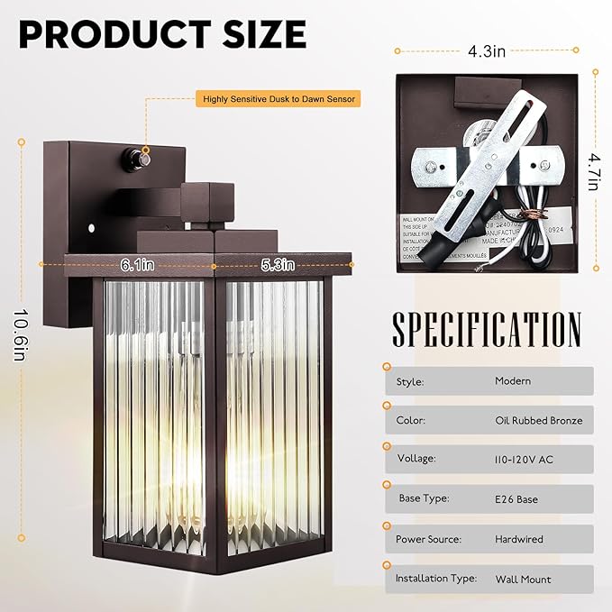 YARDLUME Outdoor Wall Lights for House Exterior