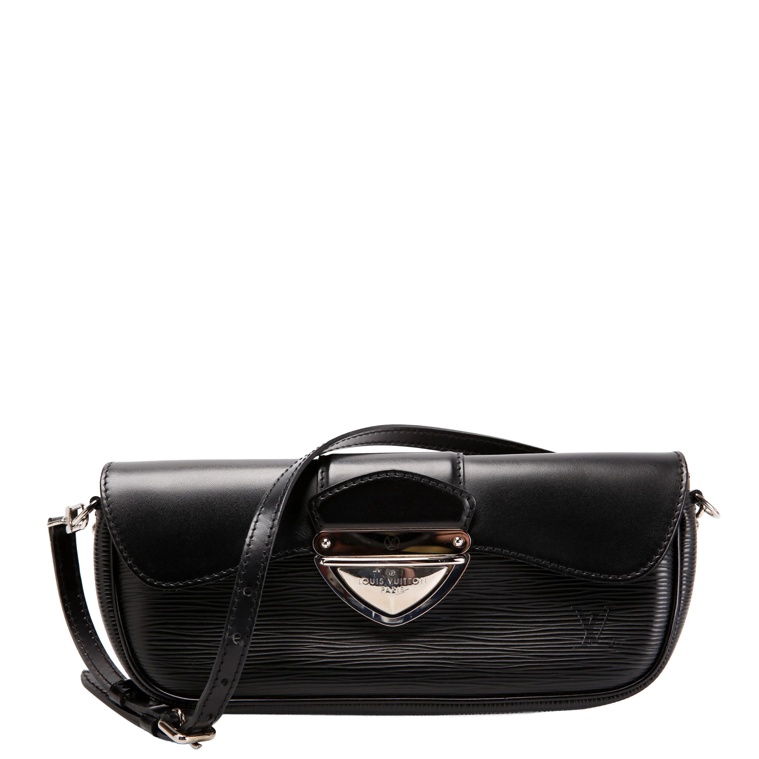 LOUIS VUITTON Montaigne Clutch Shoulder Epi Black