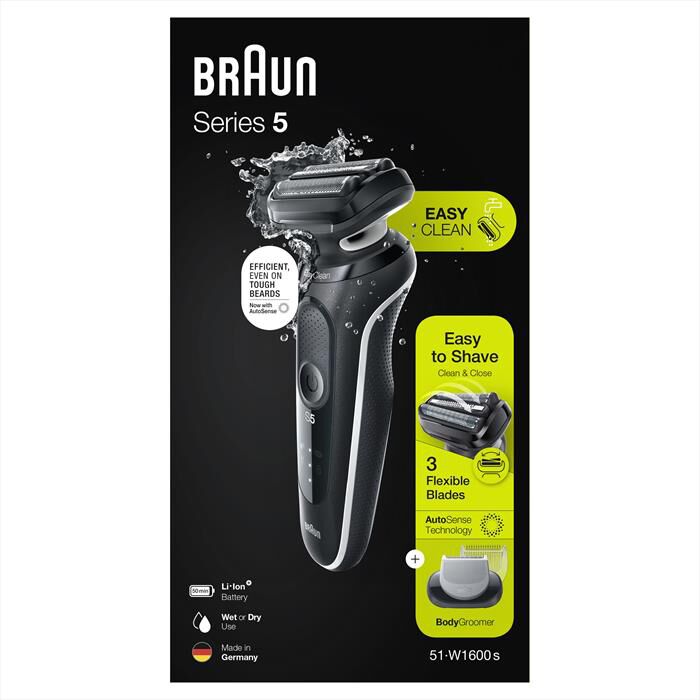 BRAUN - Rasoio SERIES 5 51-W1600S-BIANCO